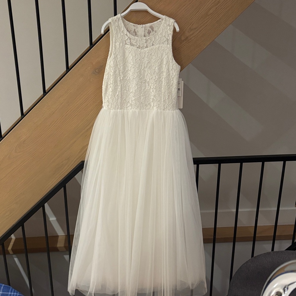 Teter Warm Girls Communion Off White Dress ES09